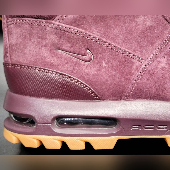 Nike Air Max Goadome Deep Burgundy Suede Boots ACG Sz 13 Men NIB - Picture 8 of 10